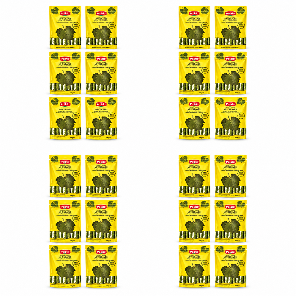Paliria feuilles de vigne 400 g — 24 sachets