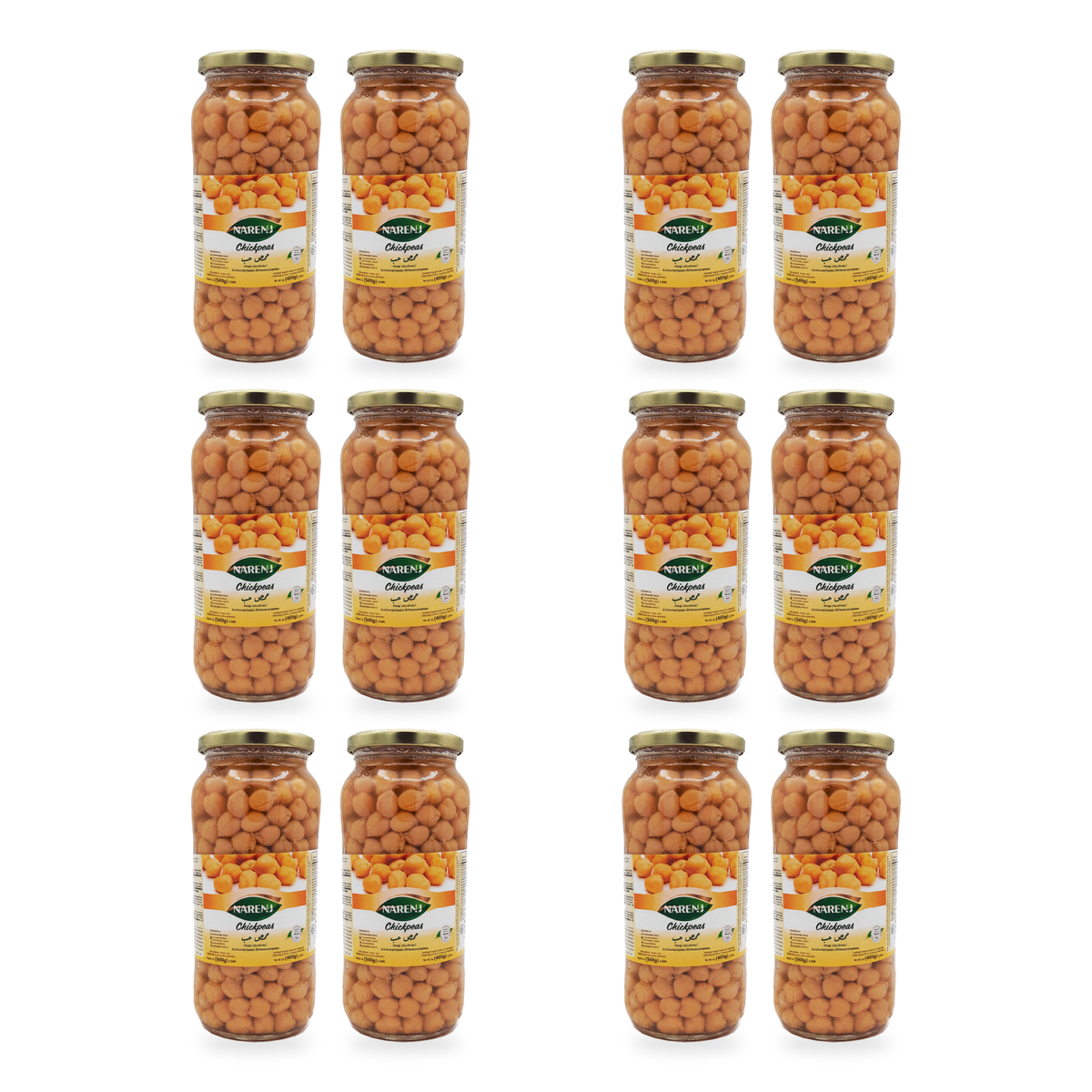 Pois chiches Narenj 540 g – lot de 12 bocaux
