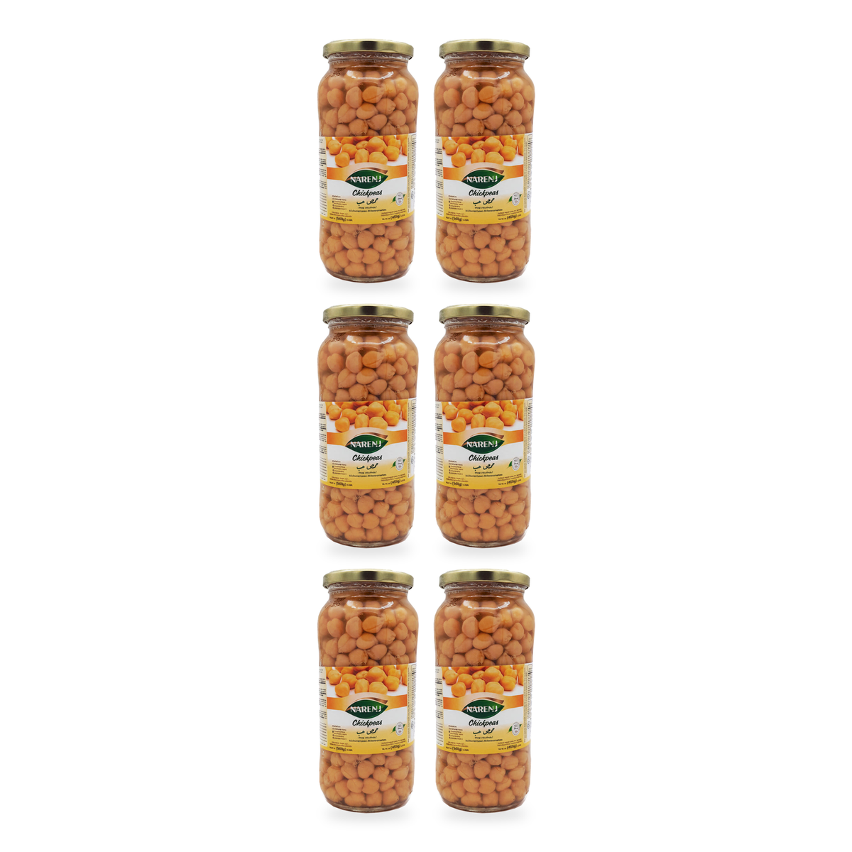 Pois chiches Narenj 540 g – lot de 6 bocaux