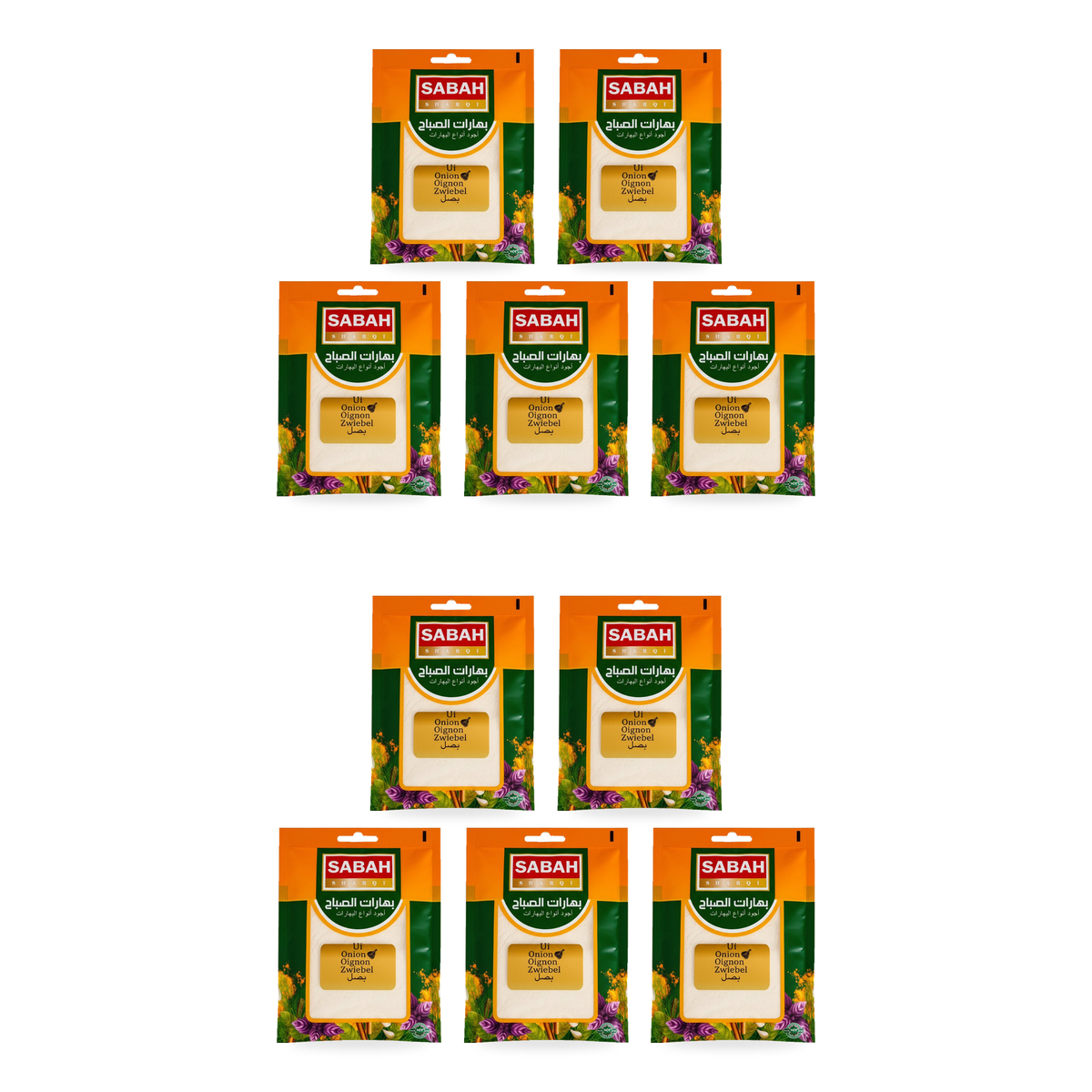 Poudre d’oignon Sabah 60 g – Lot de 10 sachets