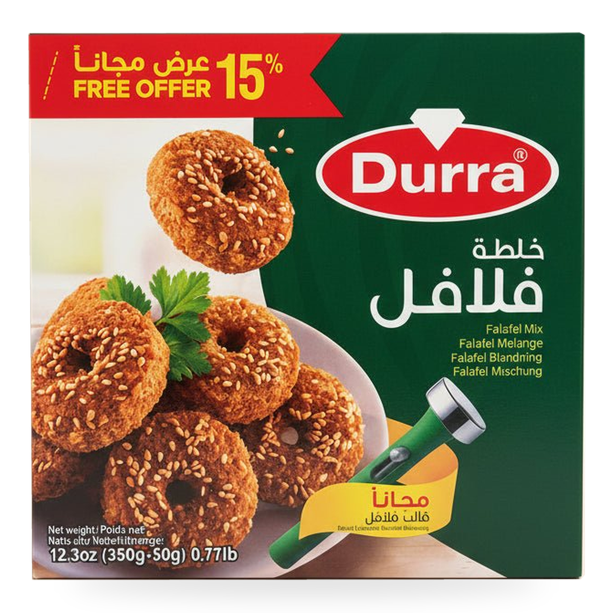 Préparation pour falafels Durra 400 g (350 g + 50 g) – 1 boîte