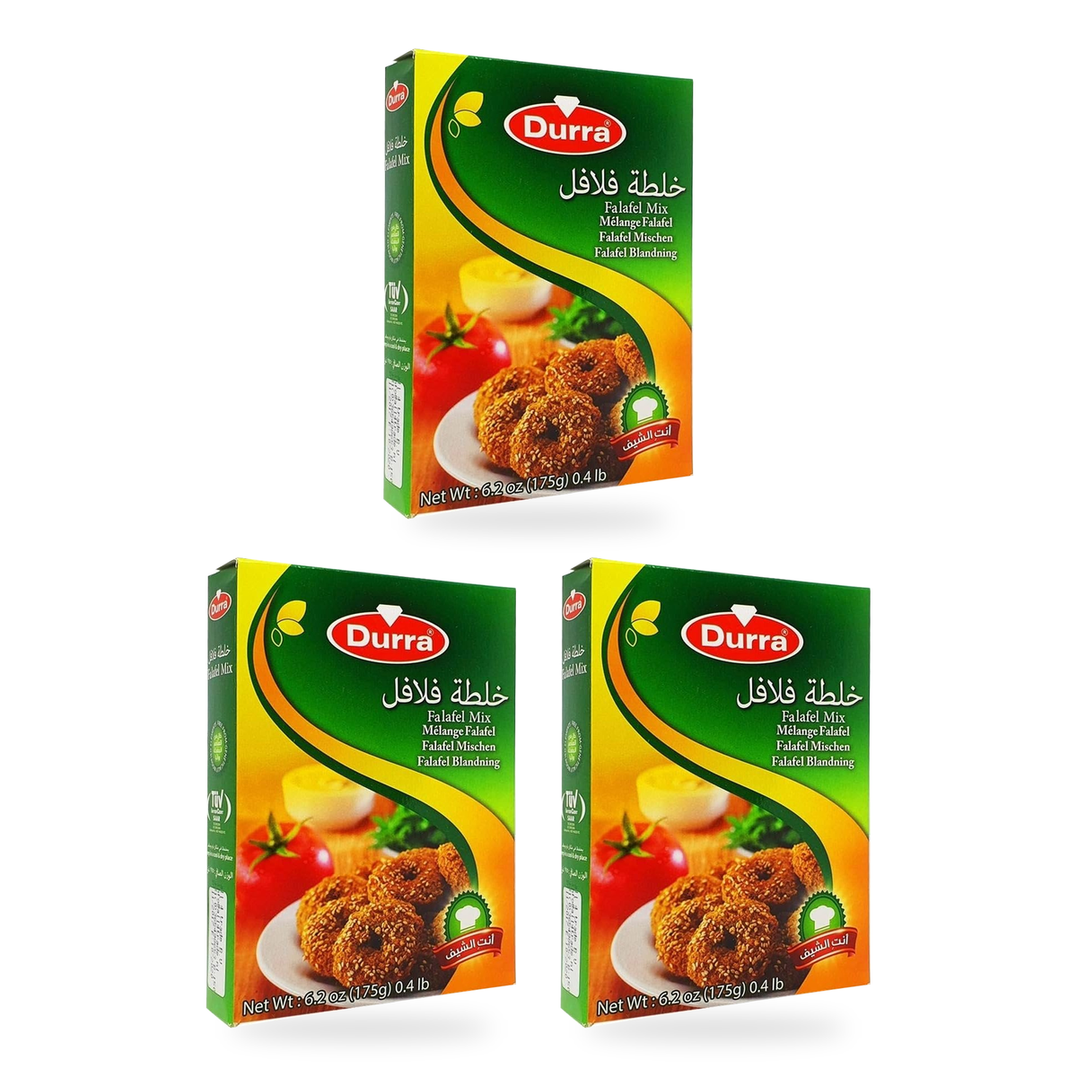 Préparation pour falafels Durra 175 g, sans moule - lot de 3 boîtes
