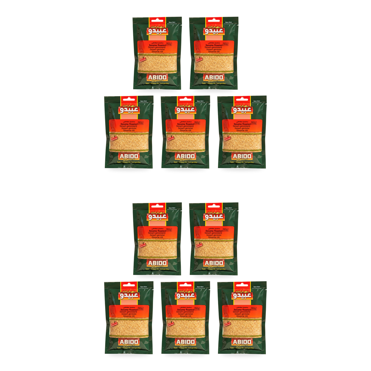 Sésame rôti Abido 50 g - lot de 10 sachets