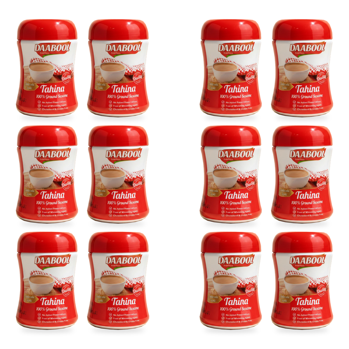 Tahina crème de sésame Daabool 400 g – Lot de 12 pots