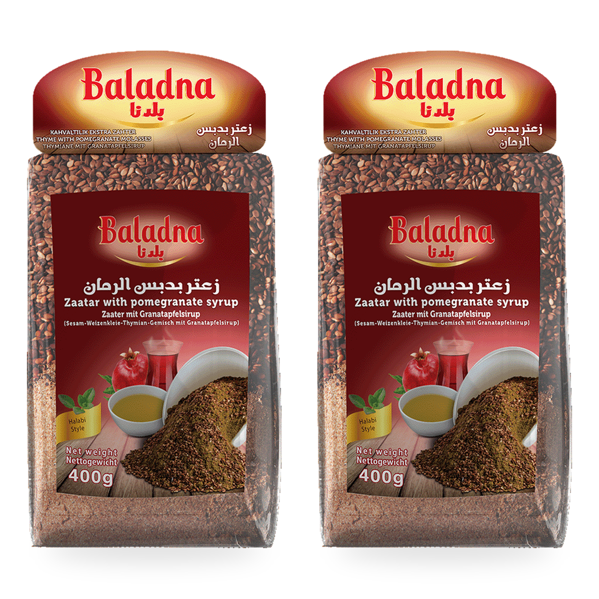 Zaatar au sirop de grenade Baladna 400 g – lot de 2 sachets