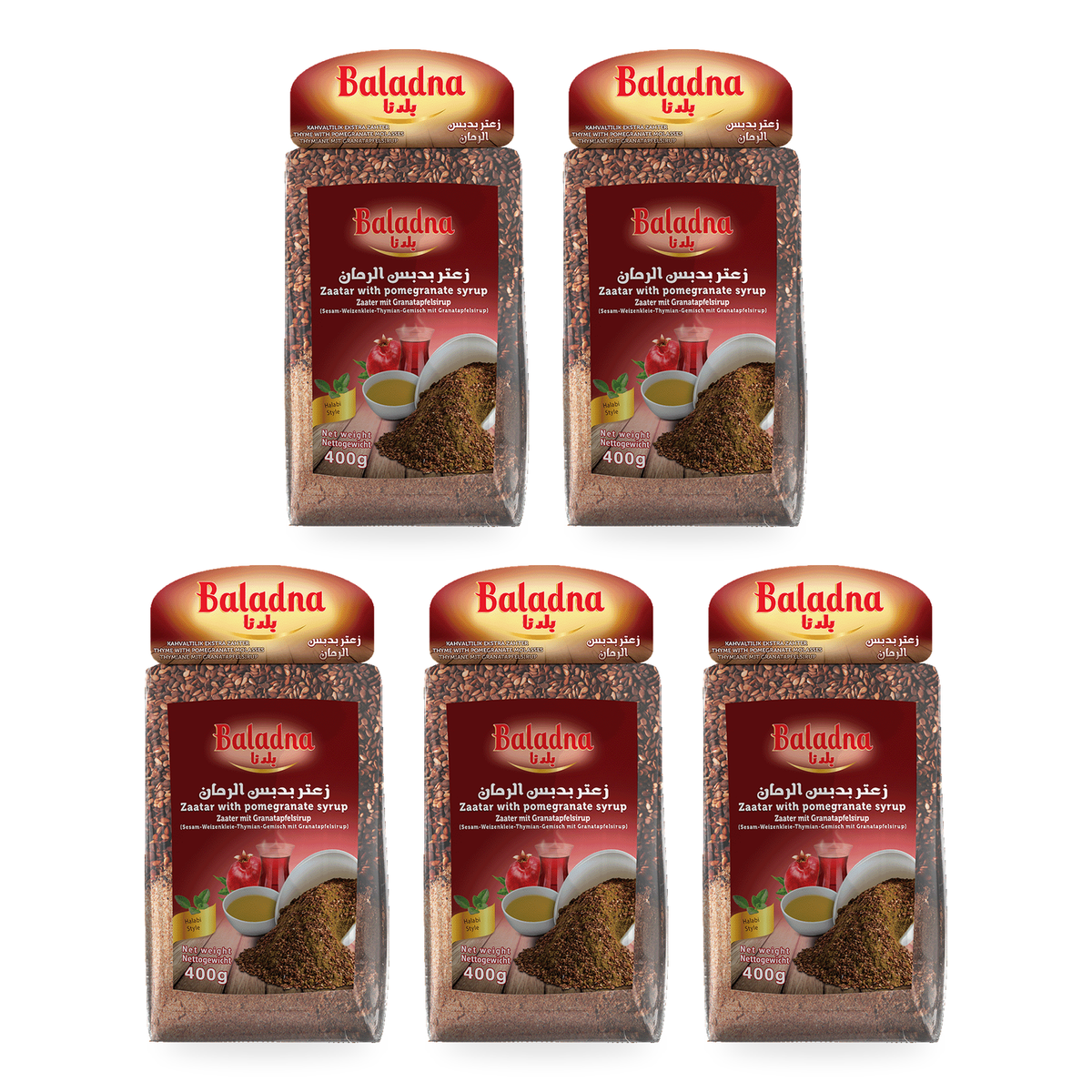 Zaatar au sirop de grenade Baladna 400 g – lot de 5 sachets