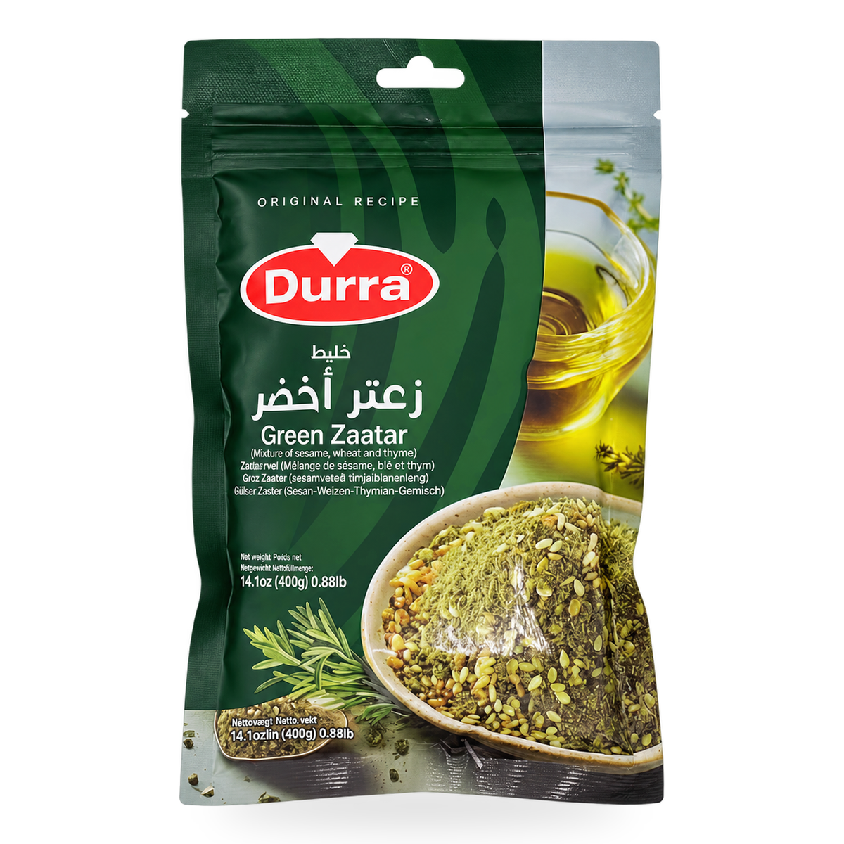 Zaatar vert Durra 400 g – 1 sachet