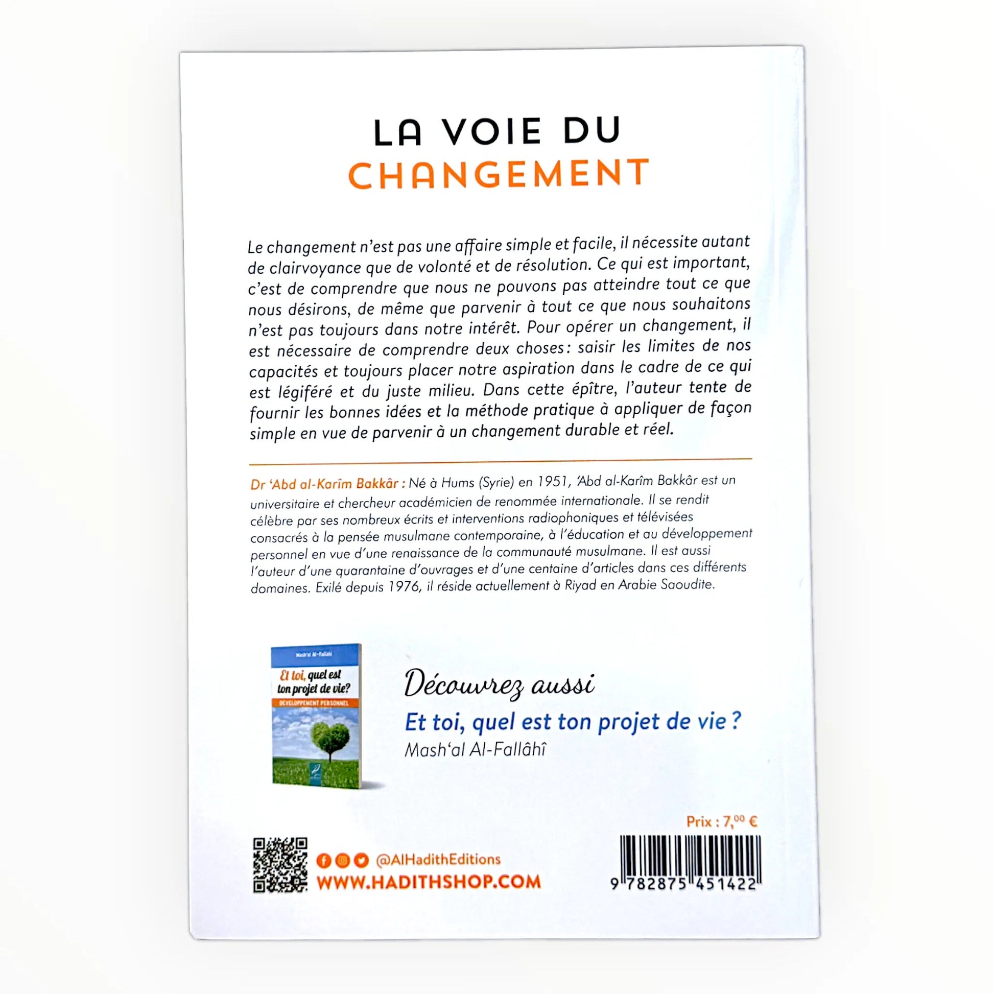 La voie du changement - Dr ‘Abd al - Karîm Bakkâr - KokechliAl Hadîth