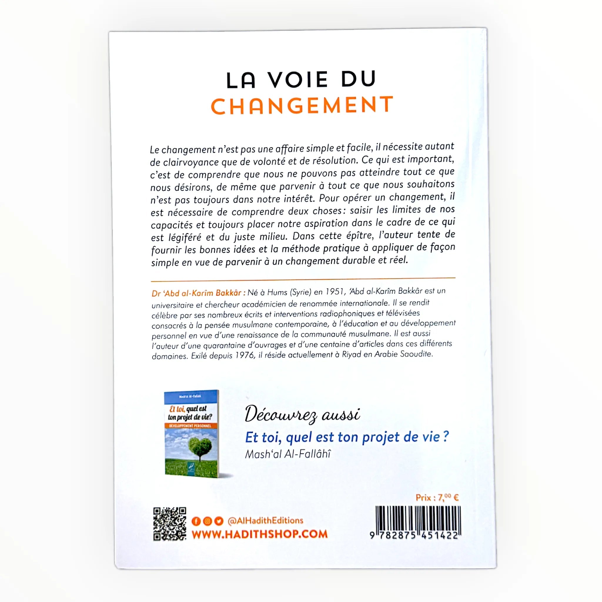 La voie du changement - Dr ‘Abd al - Karîm Bakkâr - KokechliAl Hadîth