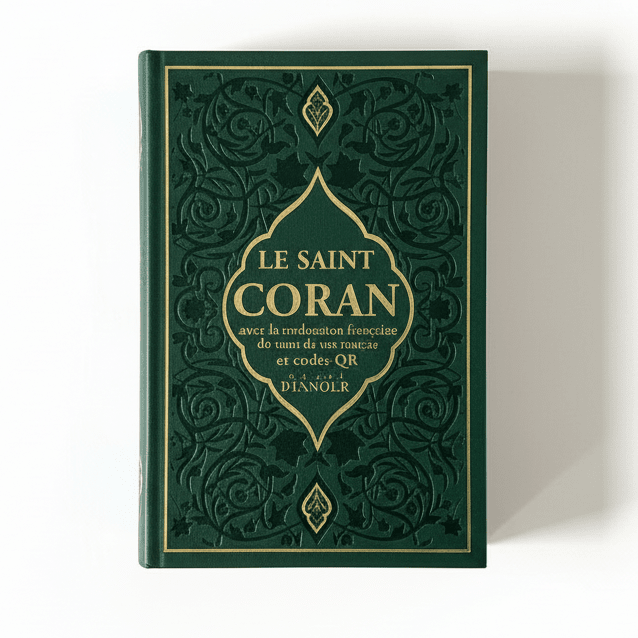 Le Noble Coran arabe / français avec QR code (écoute page par page) - 4 couleurs - Petite taille - Vert