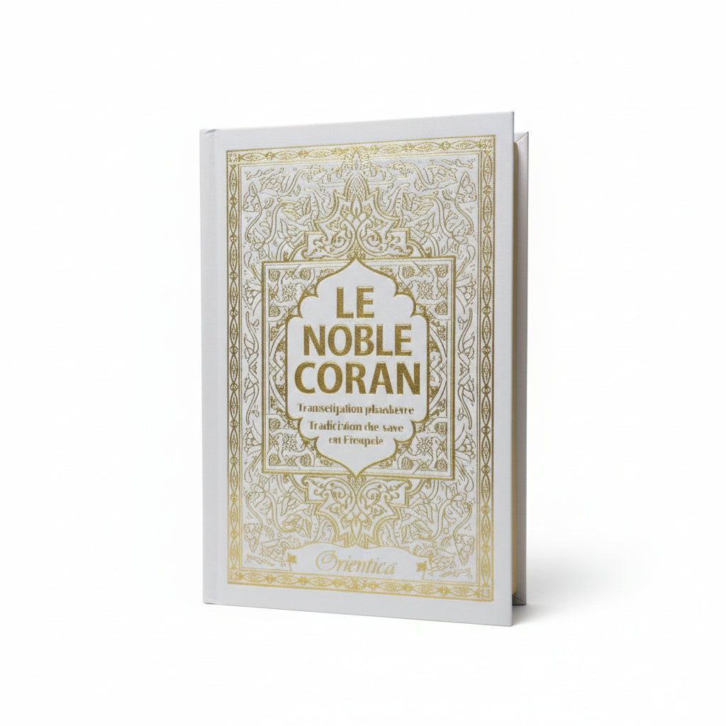 Le Noble Coran – Arabe / Français / Phonétique - Couleur blanche doré – Taille moyenne – Format poche - Kokechli Maison d'Ennour