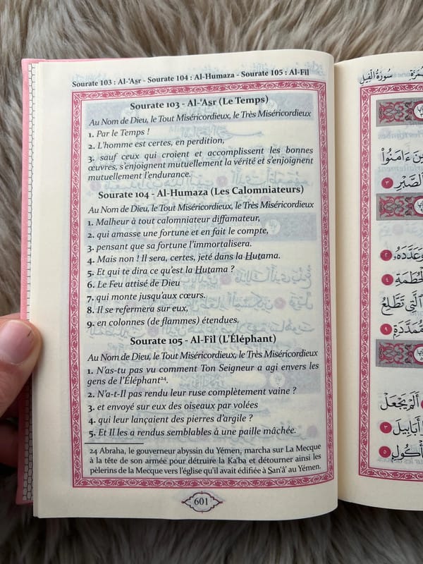 Le Noble Coran Bilingue 20 x 14 cm Arabe - Français | Couverture verte - KokechliMa boutique