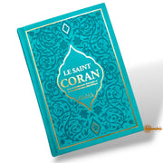 Le Saint Coran ( Arabe / Français / Phonétique ) Grande taille 24 * 17 cm - Couverture rigide - Turquoise