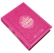 Le Saint Coran couverture daim - Rose doré - 14×20 cm