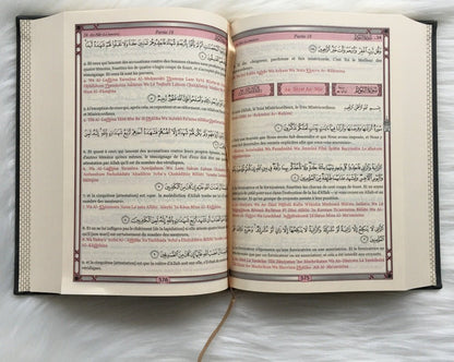 Le Saint Coran - Couverture Daim - Français - Arabe - Phonétique 14*20 cm - Kokechli Ma boutique