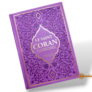 Le Saint Coran en Arabe - Français - Phonétique - couverture mauve (Plusieurs tailles) - Grand - 24×17 cm
