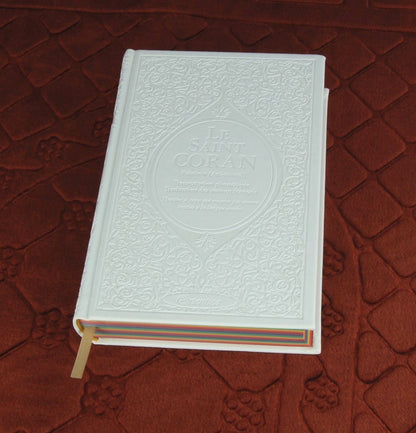 Le Saint Coran Rainbow (Arc - en - ciel) – Français / Arabe avec transcription phonétique – couverture cuir 15 * 22 cm - Kokechli Orientica