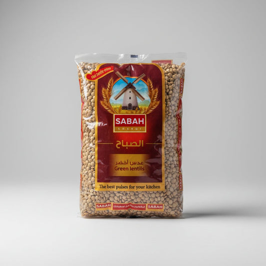 Lentilles vertes SABAH – 900 g | عدس أخضر صباح - Kokechli Al baraka