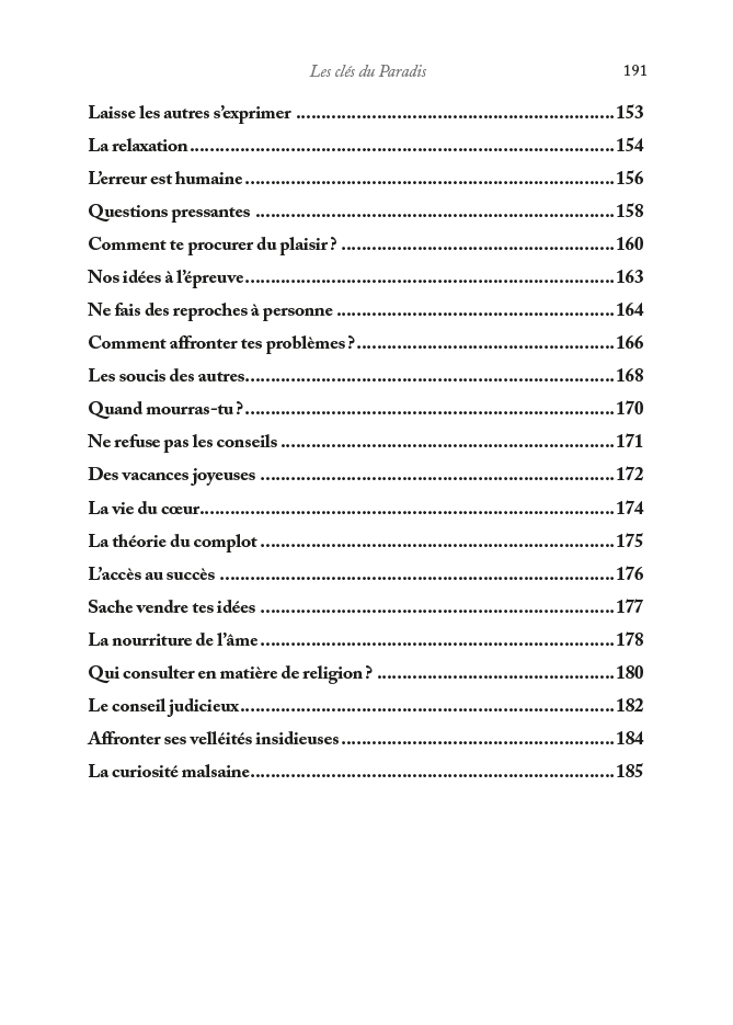 Les Clés du Paradis – Mash‘al Al - Fallahi – Éditions Al - Hadîth - Kokechli Al Hadîth