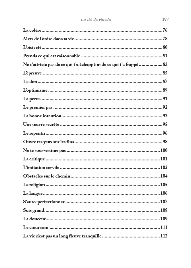 Les Clés du Paradis – Mash‘al Al - Fallahi – Éditions Al - Hadîth - Kokechli Al Hadîth