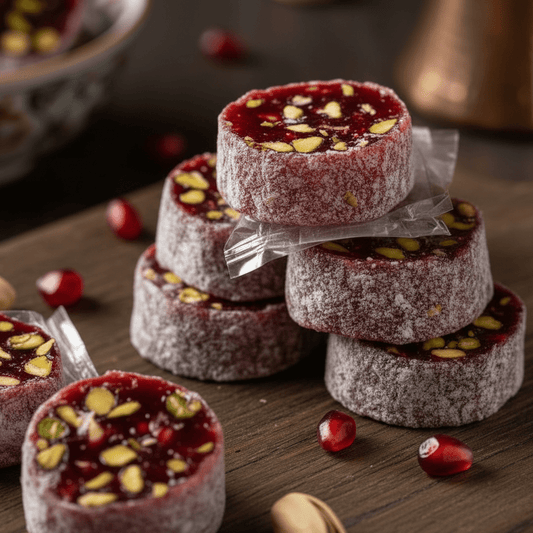 Lokoum grenade fourré à la pistache – 5 pièces rondes - KokechliKokechli