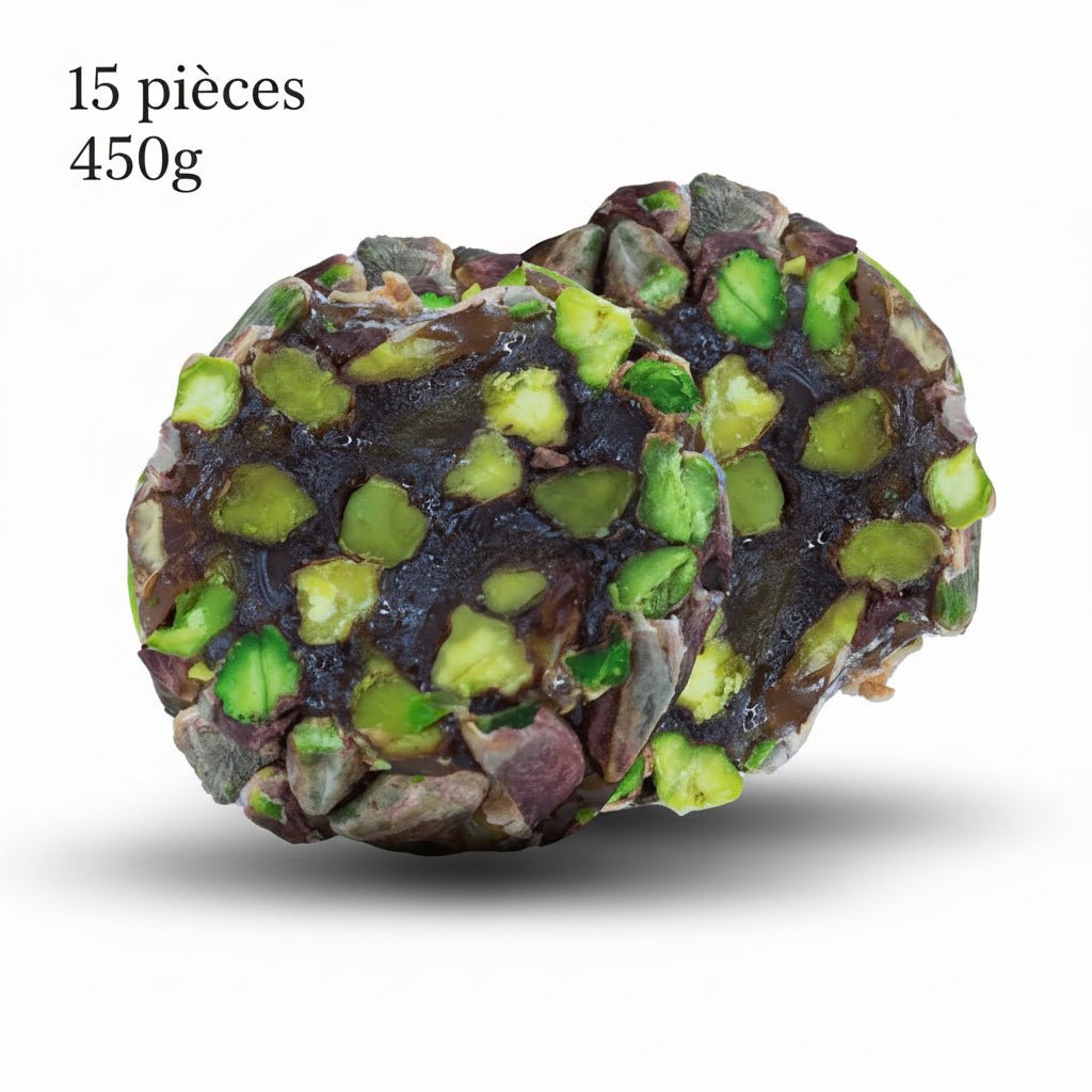 Lokoums à la pistache extra – 15 Pièces ronde d’environ 450 g - KokechliKokechli