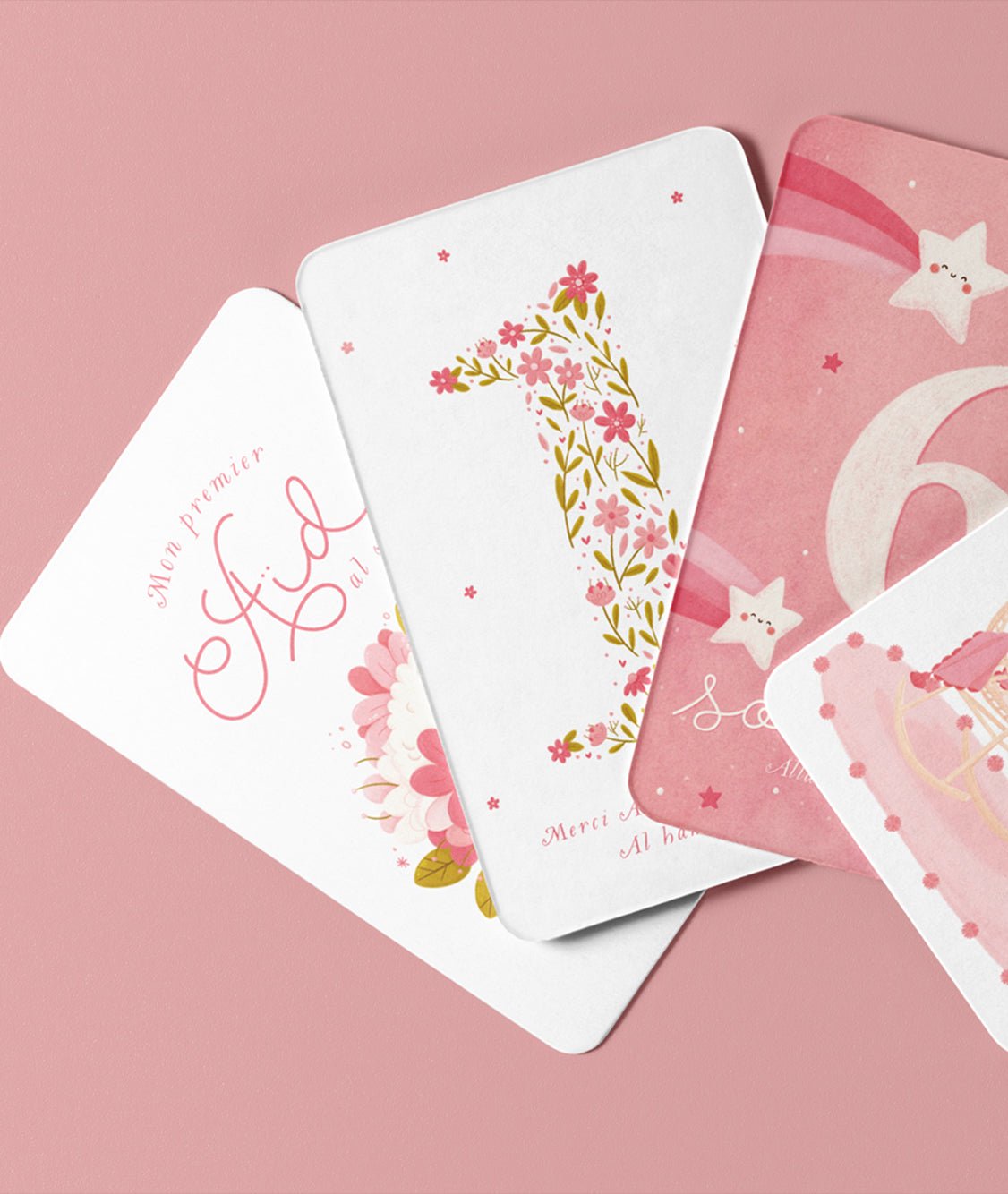 Ma première année - Cartes - étapes de mon bébé musulman (version fille) | DeeniLearn - Kokechli DeeniLearn