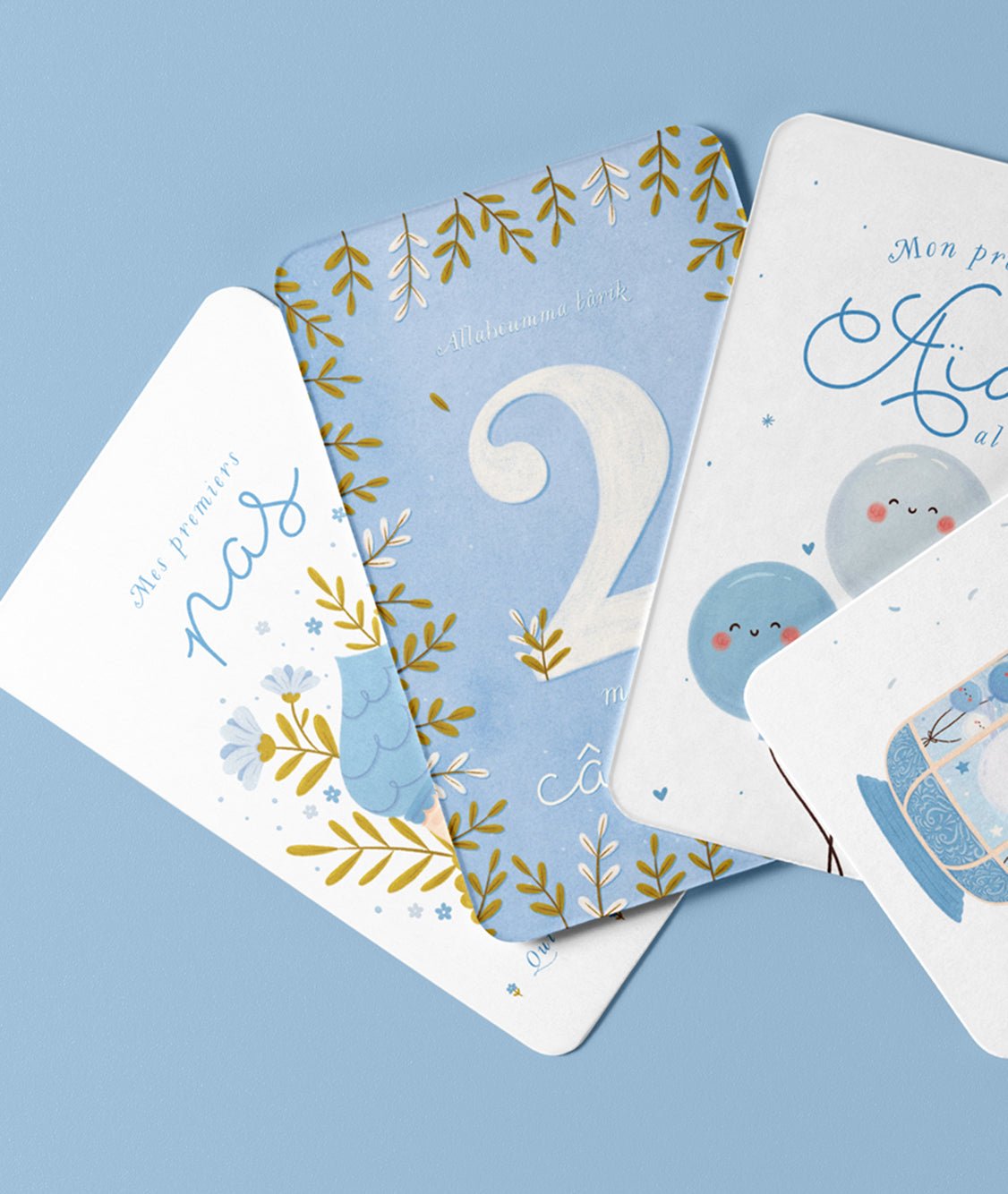 Ma première année - Cartes - étapes de mon bébé musulman (version garçon) | DeeniLearn - Kokechli DeeniLearn