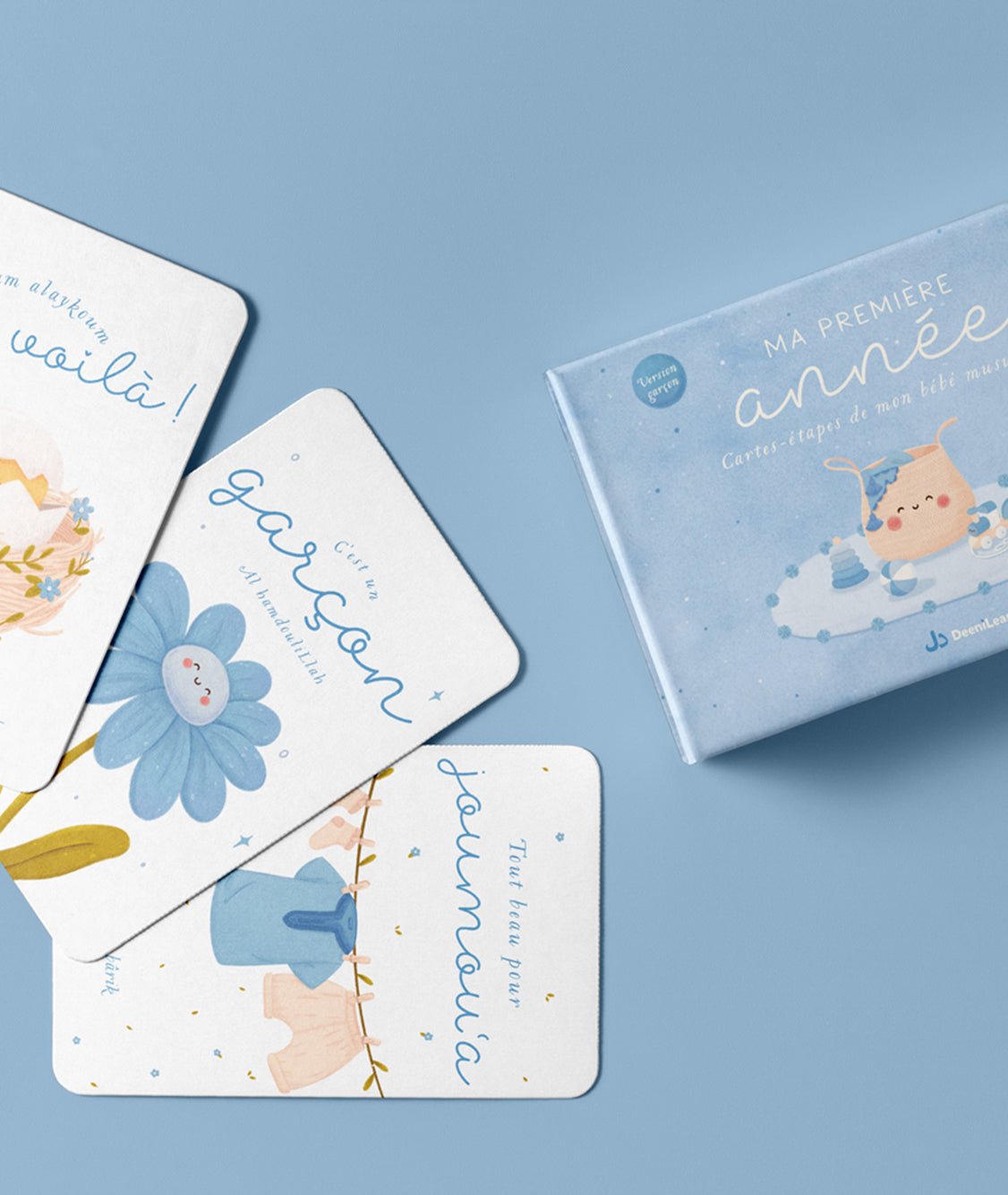 Ma première année - Cartes - étapes de mon bébé musulman (version garçon) | DeeniLearn - Kokechli DeeniLearn