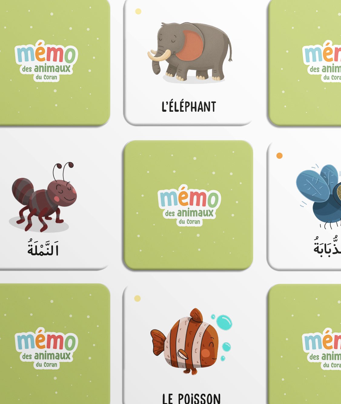 Mémo des animaux du Coran – Jeu éducatif dès 3 ans (DeeniLearn) - KokechliDeeniLearn