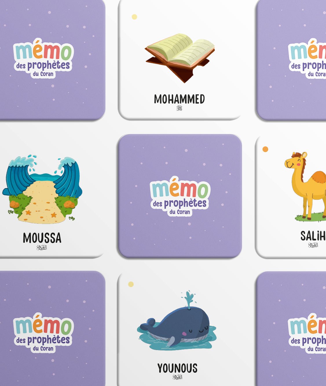Mémo des prophètes du Coran – Jeu éducatif dès 3 ans (DeeniLearn) - KokechliDeeniLearn