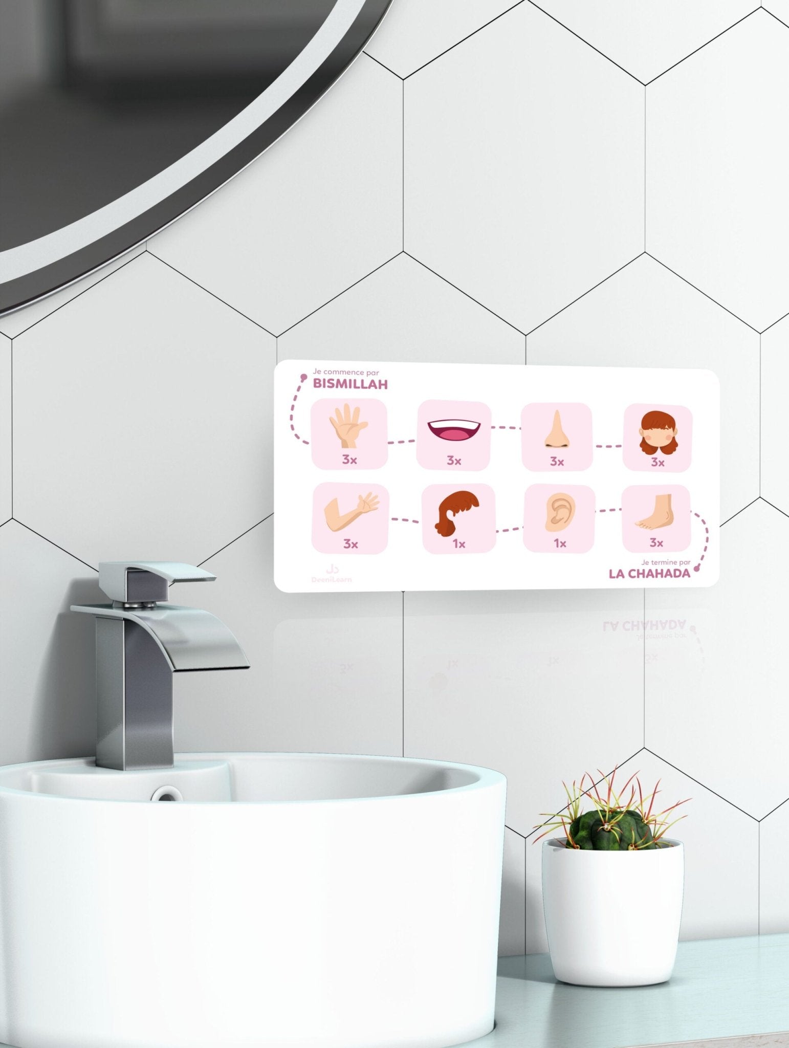 Mon tableau des ablutions rose – Mes ablutions pas à pas (DeeniLearn) - KokechliDeeniLearn