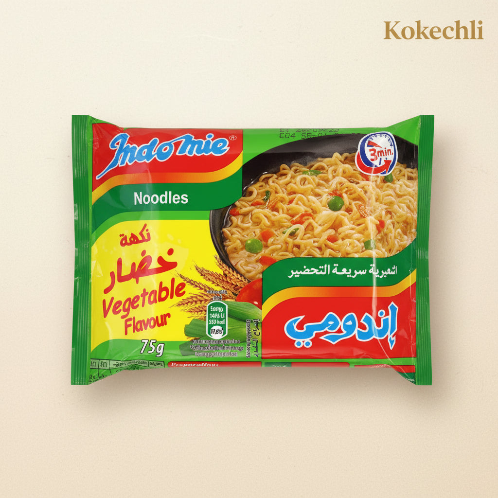 Pack 5 x 75 g Indomie Nouilles instantanées Végétarien – Vegetable Flavour - Kokechli Al baraka