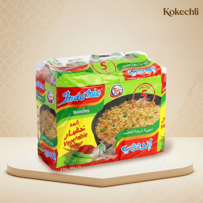 Pack 5 x 75 g Indomie Nouilles instantanées Végétarien – Vegetable Flavour - Kokechli Al baraka