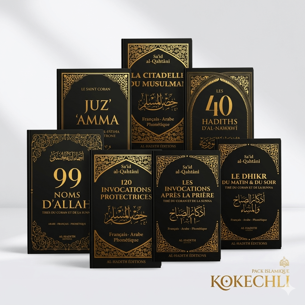Pack cadeau noir - 7 petits livres spirituels - Kokechli Al Hadîth