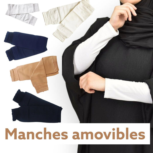Manches amovibles femmes en 5 couleurs avec bout en dentelle – Fabriqué en Syrie
