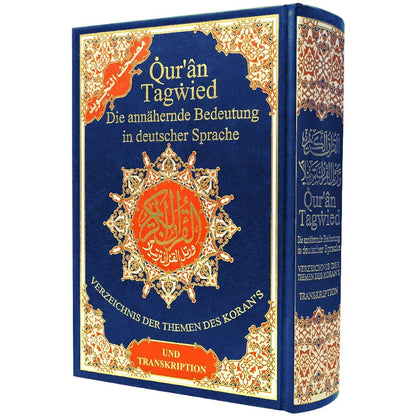Qur’ān Tagwied - Die annähernde Bedeutung in deutscher Sprache - Und Transkription - Coran Tajwid en Arabe / Allemand + phonétique – Édition 17 × 24 cm – Couverture rigide - Kokechli Dar Al Maarifah